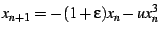 $x_{n+1}=-(1+\varepsilon)x_n-u x_n^3$